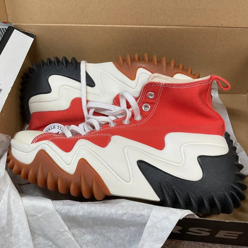 Converse Run Star Motion CX platform sneaker mens 9.5 womens 11 orange high top - Picture 4 of 17